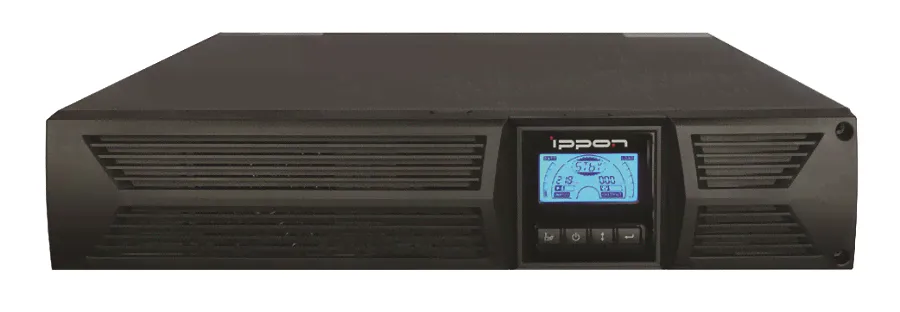 ИБП IPPON Innova RT, 1500ВА, ip 20, онлайн, в стойку, 438х435х86,5 (ШхГхВ), 220-240V, 2U, однофазный, (621778)-1