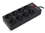 HSK Сетевой фильтр Ippon BK238-16 3м (8 розеток) черный (коробка) BK238-16 черный . сетевые фильтры и удлинители